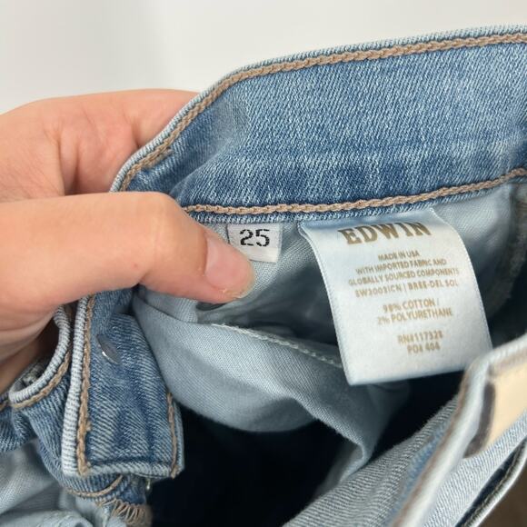 Edwin Bree Straight Jeans in Del Sol - Picture 9 of 10